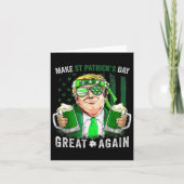 St patricks day素晴らし再びおもしろいトランプの女性 カード (正面)