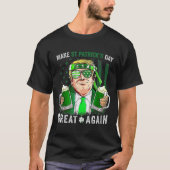 St patricks day素晴らし再びおもしろいトランプの女性 tシャツ (正面)