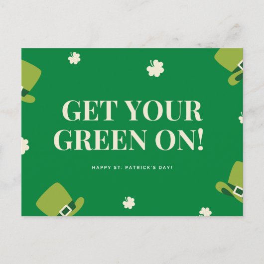 St patricks day緑 ポストカード (正面)