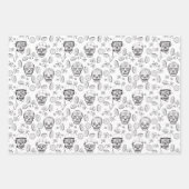 st patricks day芸術的シャムロックアンドシュガースカル ラッピングペーパーシート (正面)