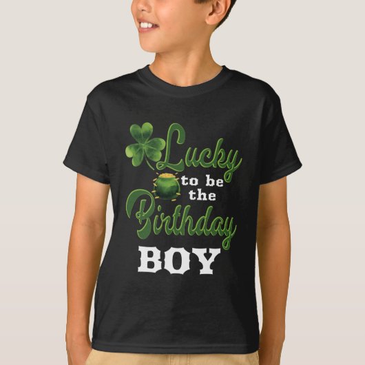 st patricks day誕生日シャツラッキー誕生日ボーイ tシャツ (正面)