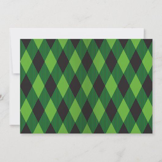 St Patrick's Day誕生日招待状と写真 招待状 (裏面)