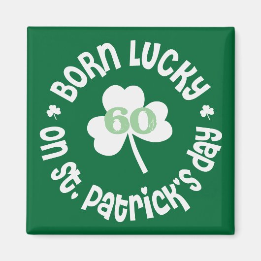 St patricks day誕生日 マグネット (正面)