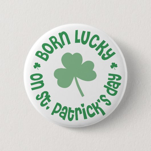 St patricks day誕生日 缶バッジ (正面)