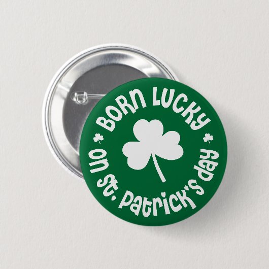 St patricks day誕生日 缶バッジ (正面&裏面)