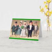 st patricks day豚 カード (黄色い花)