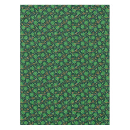 St patricks day金ゴールドトリフォイルリボンラッキーシャムロック テーブルクロス