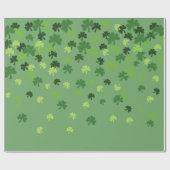 st patricks day顔マスク幸運のクローバー ラッピングペーパー (フラット)