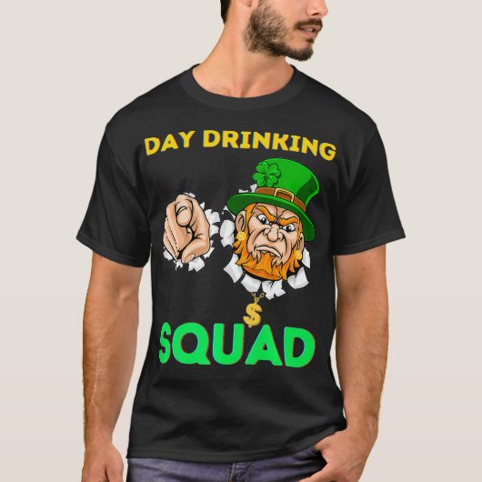 St patricks day飲みビールおもしろいパパマン金ゴールド tシャツ (正面)