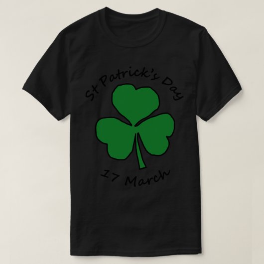 St patricks day17マーチ・シャムロック tシャツ (デザイン正面)