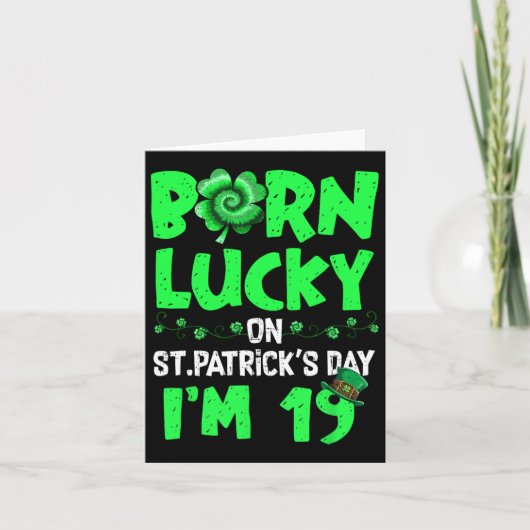 St patricks day19誕生日ボーイガール19年Ol カード (正面)