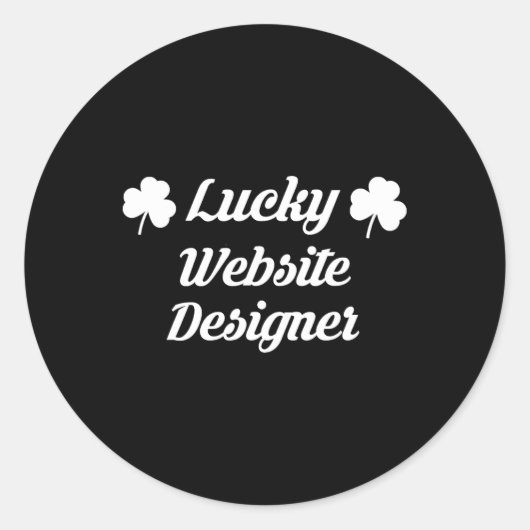 St patricks day2025 Webサイトデザイナーデザインフロント ラウンドシール (正面)