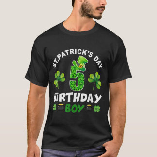 St patricks day5歳誕生日ボーイ5th誕生 tシャツ