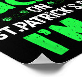 St patricks day9th誕生日ボーイガール9歳 ポスター (角)