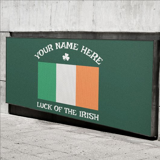 St Patrick's Day アイルランド旗 カスタムネーム シャムロック 横断幕