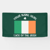 St Patrick's Day アイルランド旗 カスタムネーム シャムロック 横断幕 (横)
