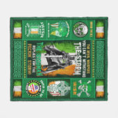 st patricks day・アイルランド・イリシュマンがシャムロックを返信	 フリースブランケット (正面(横))