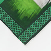 st patricks day・アイルランド・イリシュマンがシャムロックを返信	 フリースブランケット (角)