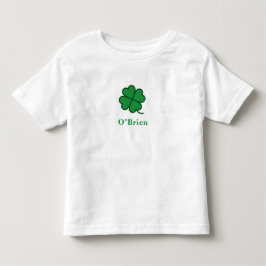 St. Patrick's Day | オリジナルネームクローバーデザイン トドラーTシャツ