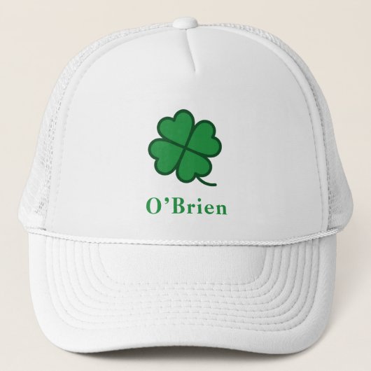 St. Patrick's Day | カスタムネームクローバーデザイン キャップ (正面)