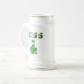 st patricks day・グおもしろいリーン・シャムロック・ビール・スタイン ビールジョッキ (正面左)