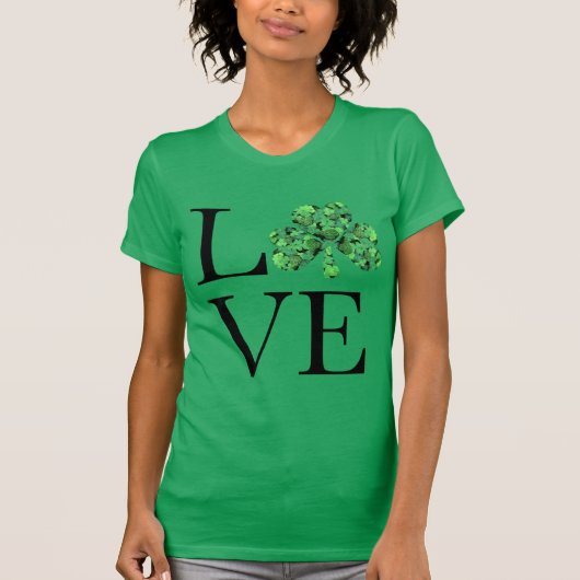 St. Patrick's day | グリーンのシャムロック Tシャツ (正面)