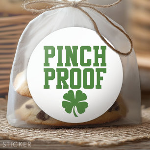 st patricks day・シャムロックによるピンチ・プルーフ ラウンドシール