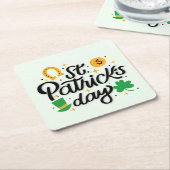 St patricks day スクエアペーパーコースター (アングル)
