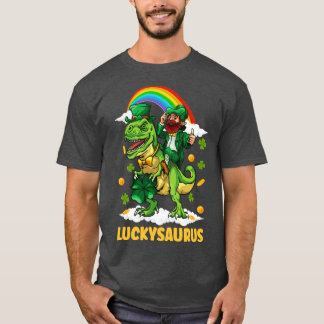 St patricks day・トレックス・ディノ・レプレシャンTレックス・ディノー Tシャツ