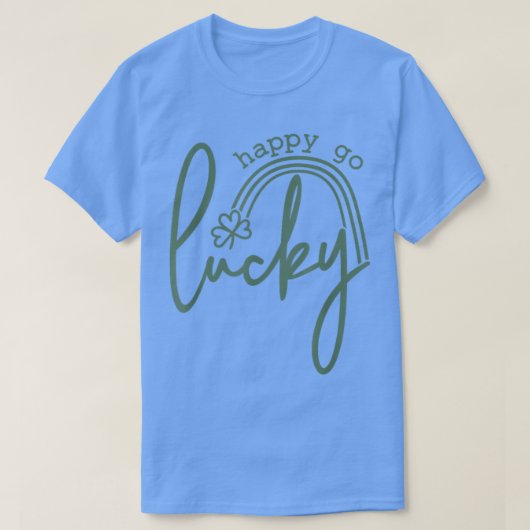st patricks day、ハッピーゴーラッキー tシャツ (デザイン正面)