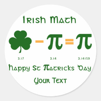St patricks day&パイ日ステッカーラベル名タグ ラウンドシール