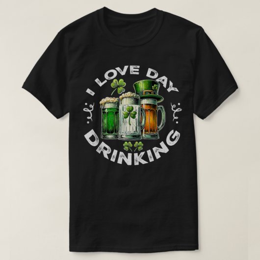 st patricks day・ビールを飲むのが大好き tシャツ (デザイン正面)