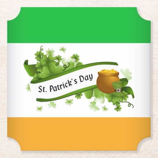 St Patrick's Day ペーパーコースター (正面)