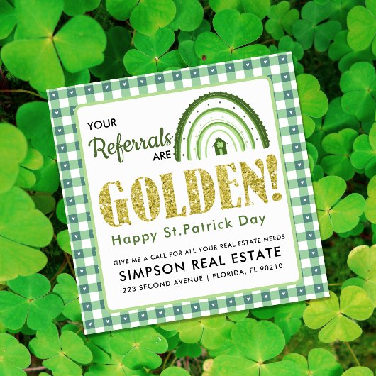 St. Patrick's Day ポップバイタグ | あなたの紹介は スクエア名刺