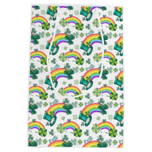 St patricks day ミディアムペーパーバッグ (裏面)