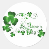 St patricks day ラウンドシール (正面)