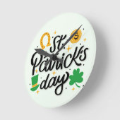 st patricks day ラウンド壁時計 (傾斜)