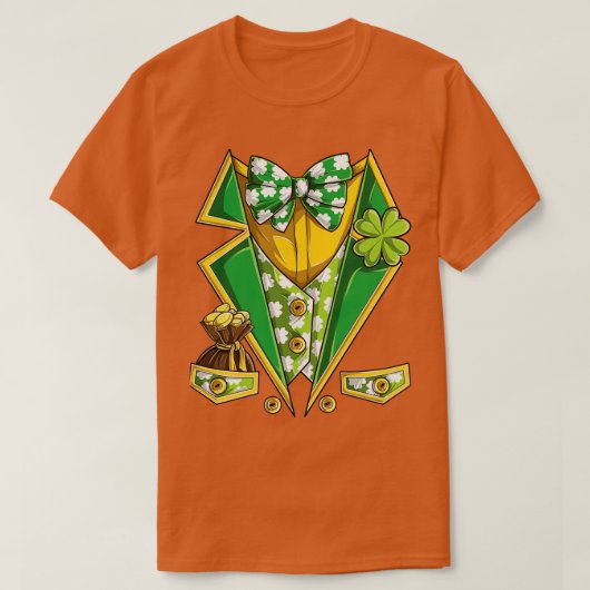 St patricks day・レプレシャンの衣装おもしろいノベルティ tシャツ (デザイン正面)