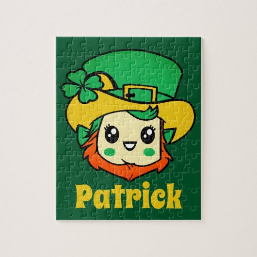St patricks day・レプレシャンパーソナライズされたキッズ ジグソーパズル (縦)