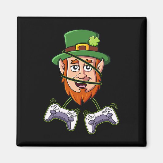 St patricks day・レプレシャン・ビデオ・ゲーム・コントローラー マグネット (正面)