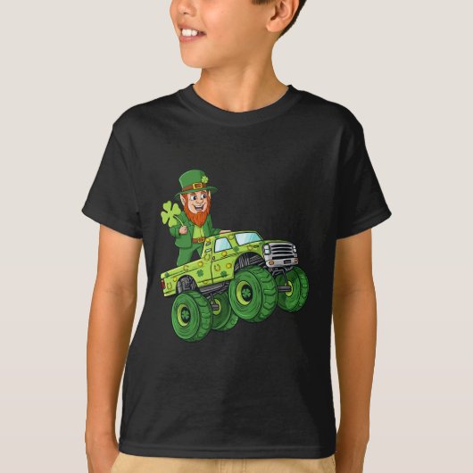 St patricks day・レプレショーン・モンスタートラック・ラッキーボーイ tシャツ (正面)