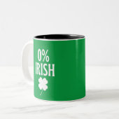 St Patrick's Day 0% Irish ツートーンマグカップ (正面左)