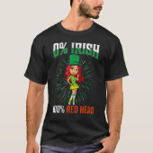 St Patrick's Day 0 Irish 100 Red Heart 1 Tシャツ (正面)