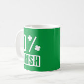 St Patrick's Day 0% Irish Four Leaf Clover コーヒーマグカップ (正面左)