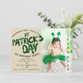 St Patrick's Day 1st BIRTHDAY – フォト招待状 招待状 (スタンド正面)