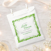 St Patrick's Day A Little Lucky Charm Baby Shower フェイバーバッグ (クリップ留めされた状態)