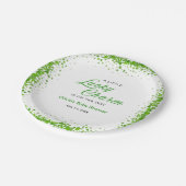 St Patrick's Day A Little Lucky Charm Baby Shower  ペーパープレート (アングル)