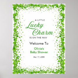 St Patrick's Day A Little Lucky Charm Baby Shower  ポスター