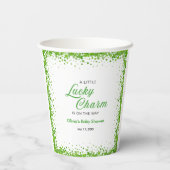 St Patrick's Day A Little Lucky Charm Baby Shower  紙コップ (裏面)