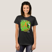 St Patrick's Day A Wee Bit O' Wine Funny Mom Women Tシャツ (正面フル)